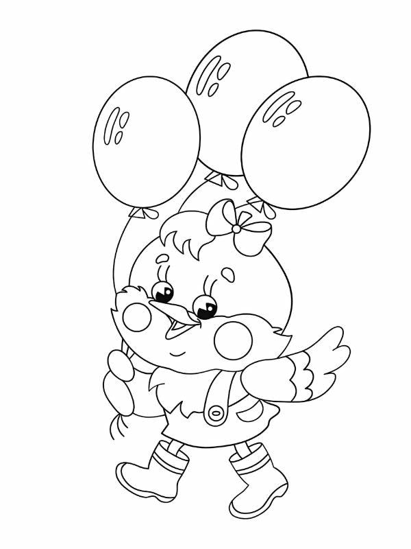 tranh tô màu con gà con 18