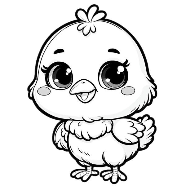 tranh tô màu con gà con 27