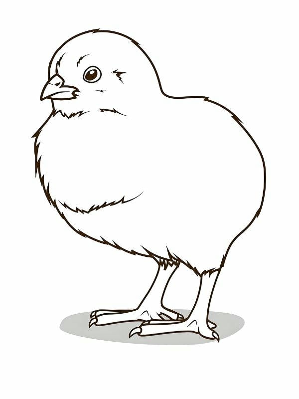 tranh tô màu con gà con 9