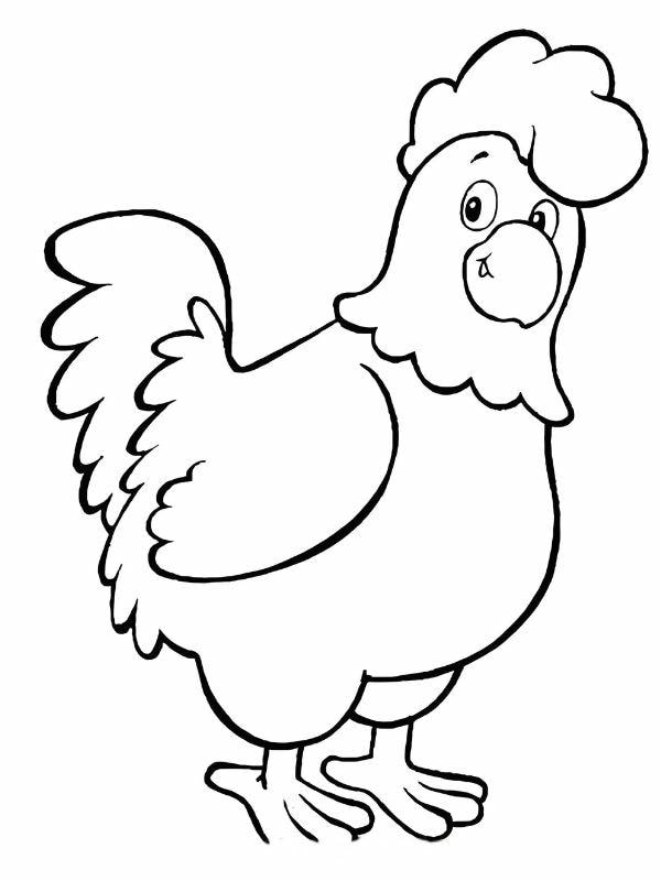 tranh tô màu con gà mái 17tranh tô màu con gà mái 17