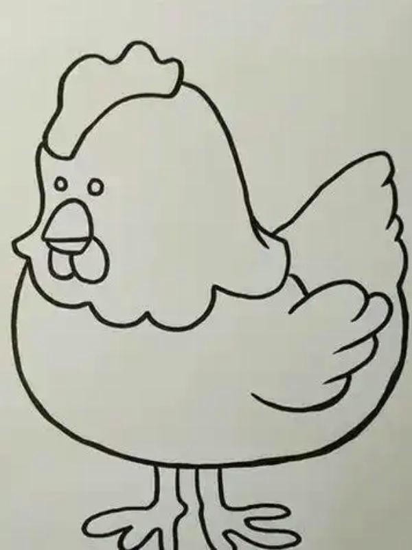 tranh tô màu con gà mái 23