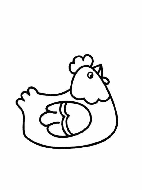 tranh tô màu con gà mái 29