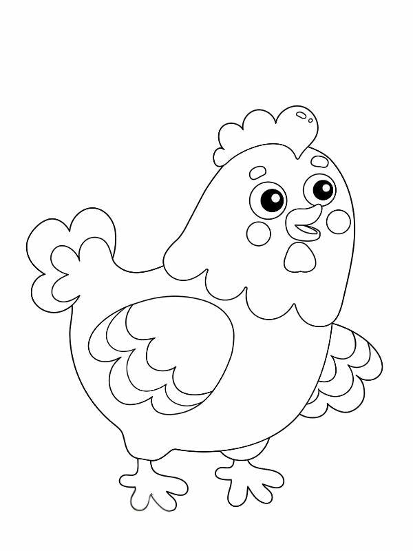 tranh tô màu con gà mái 30