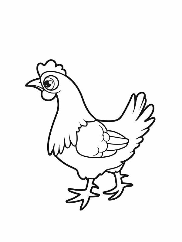 tranh tô màu con gà mái 34