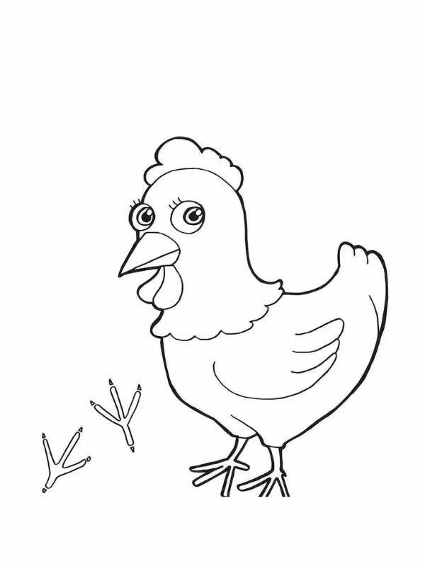 tranh tô màu con gà mái 36