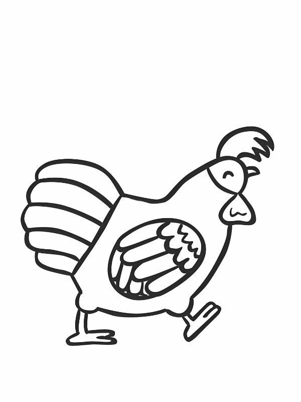 tranh tô màu con gà mái 5