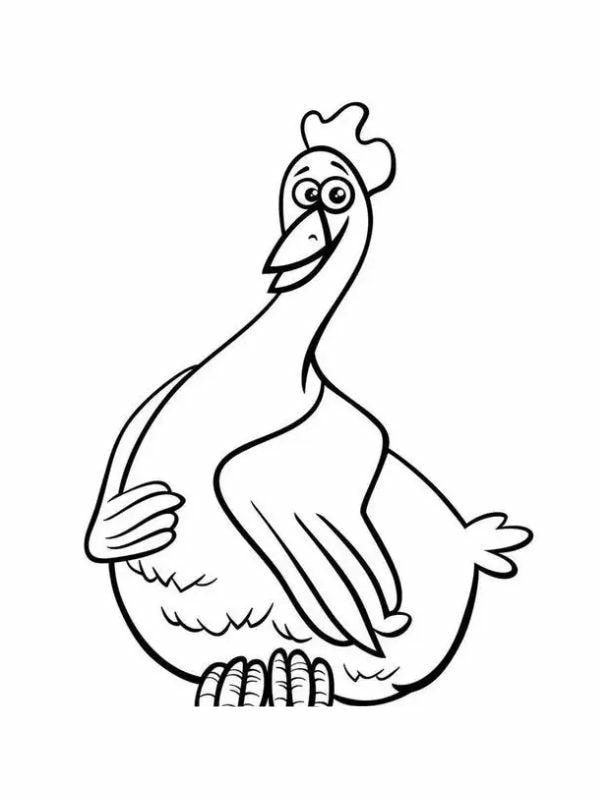 tranh tô màu con gà mái 6