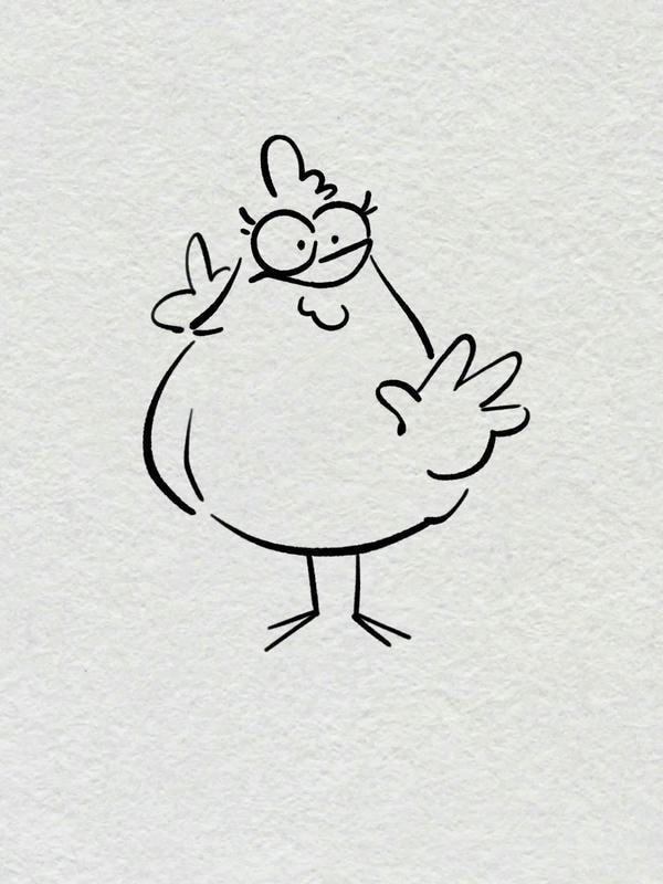 tranh tô màu con gà mái 8