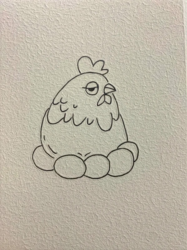 tranh tô màu con gà mái 9