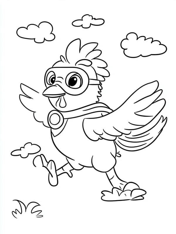 tranh tô màu con gà mái 9