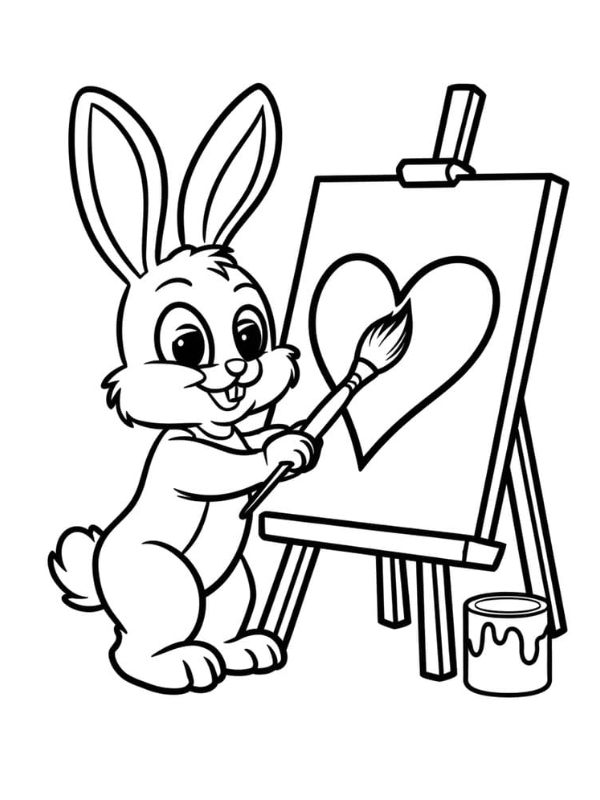 tranh tô màu con thỏ 1