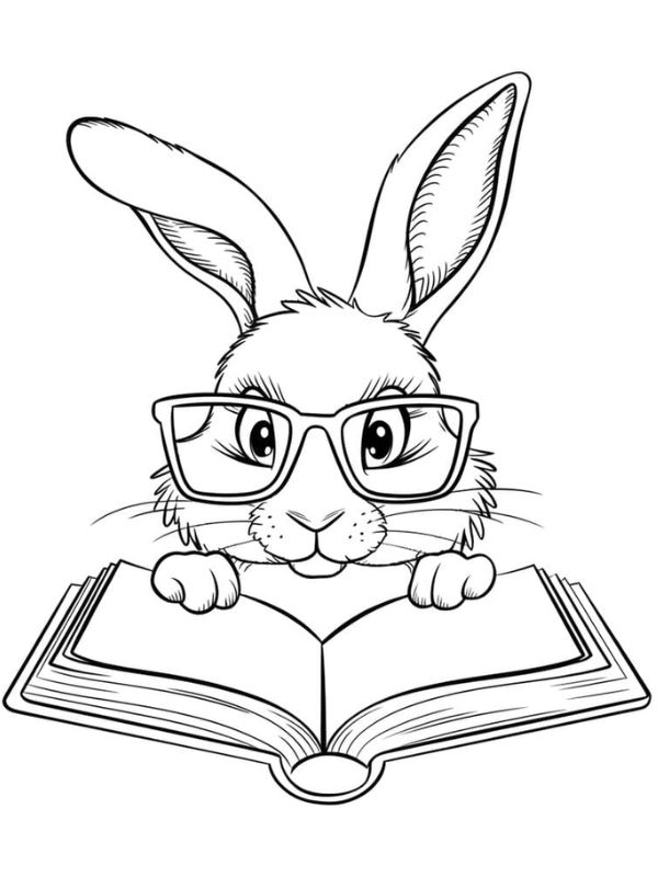 tranh tô màu con thỏ 11