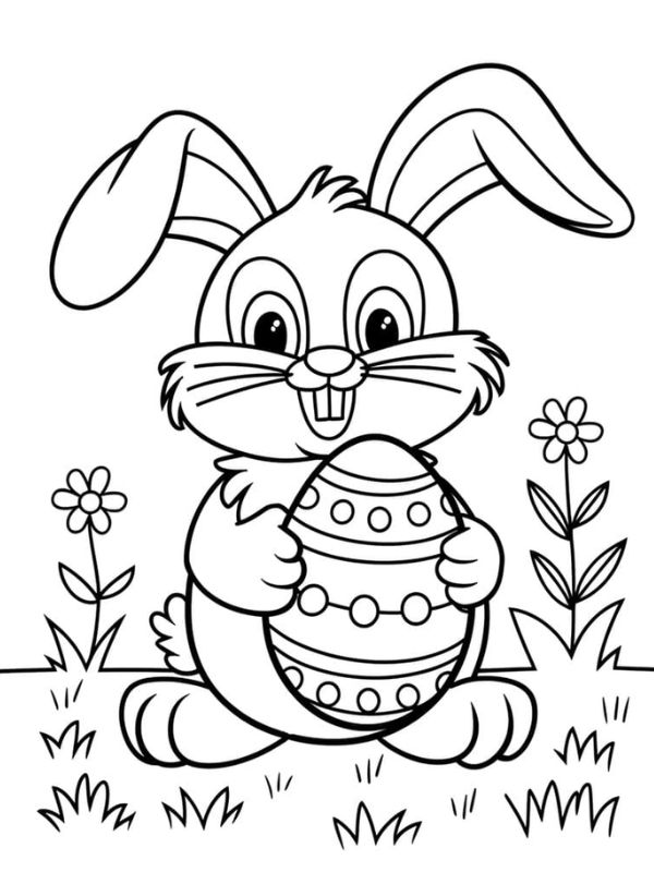 tranh tô màu con thỏ 13