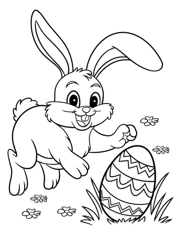 tranh tô màu con thỏ 15
