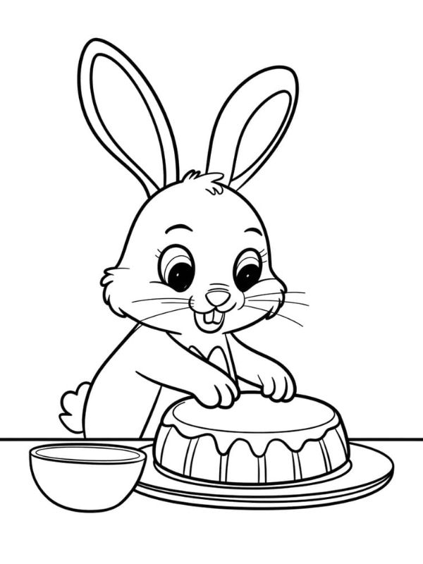 tranh tô màu con thỏ 17