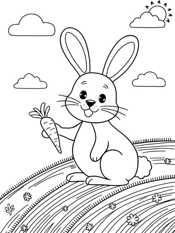 tranh tô màu con thỏ 18