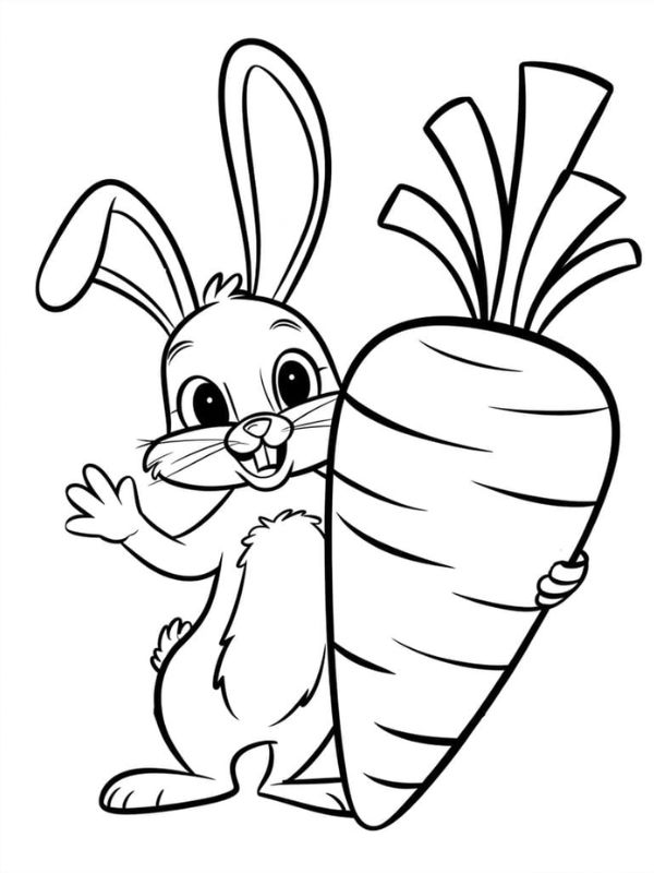 tranh tô màu con thỏ 7