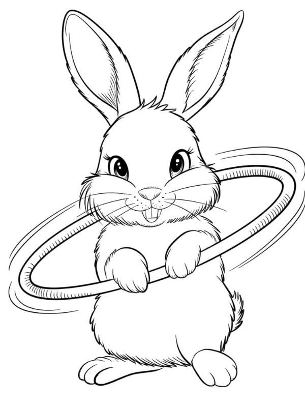tranh tô màu con thỏ 9