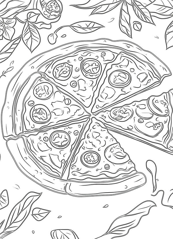 tranh tô màu đồ ăn 1