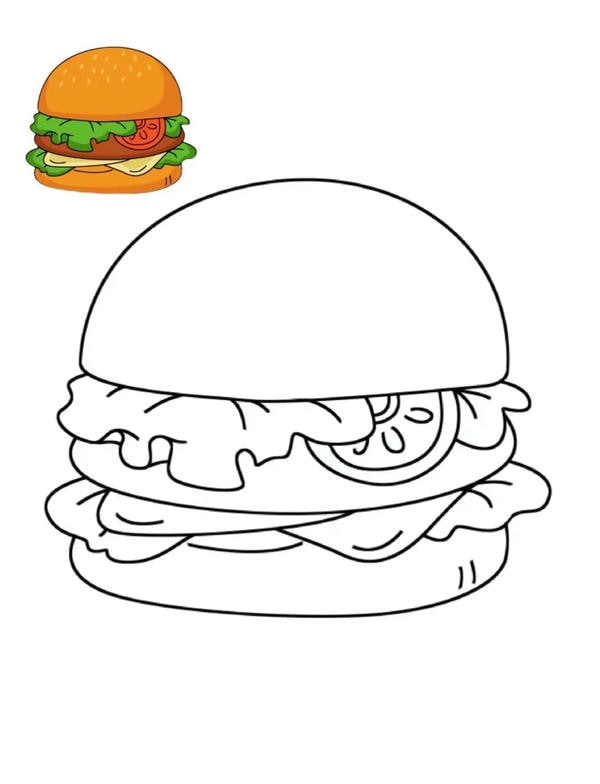 tranh tô màu đồ ăn 13