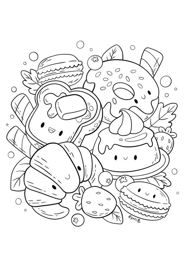 tranh tô màu đồ ăn 18