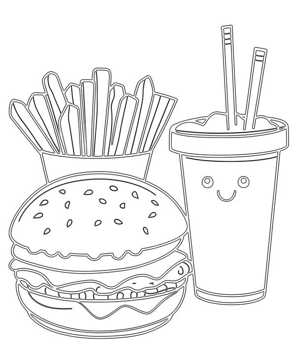 tranh tô màu đồ ăn 2