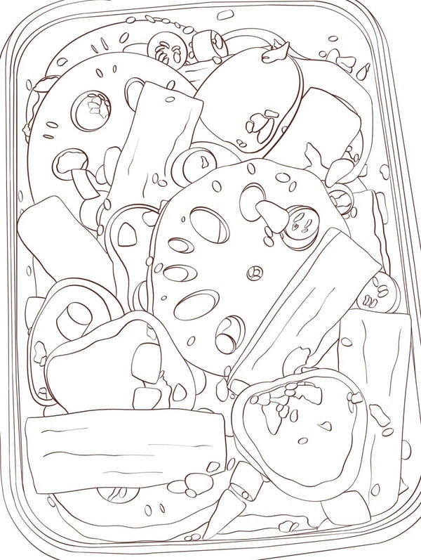 tranh tô màu đồ ăn 25