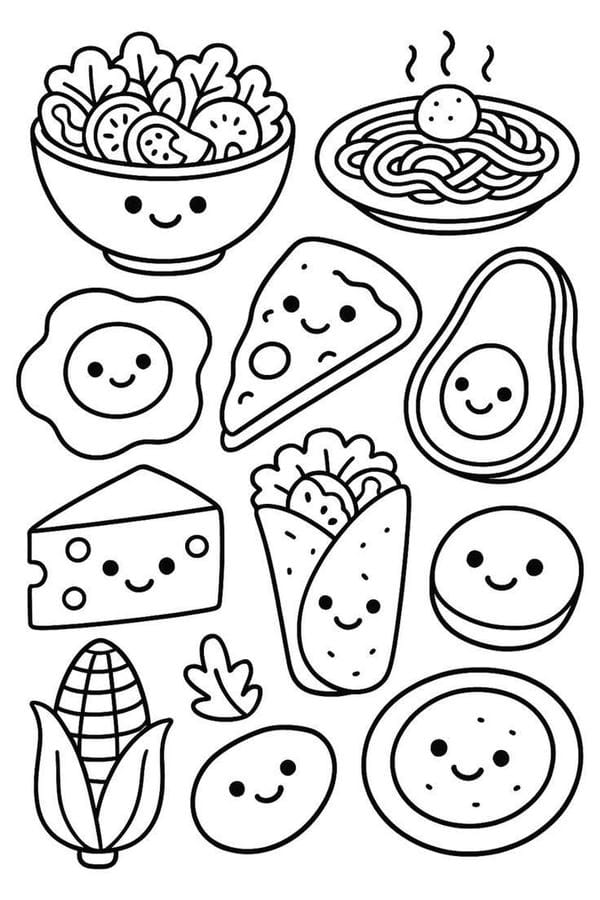 tranh tô màu đồ ăn (3)