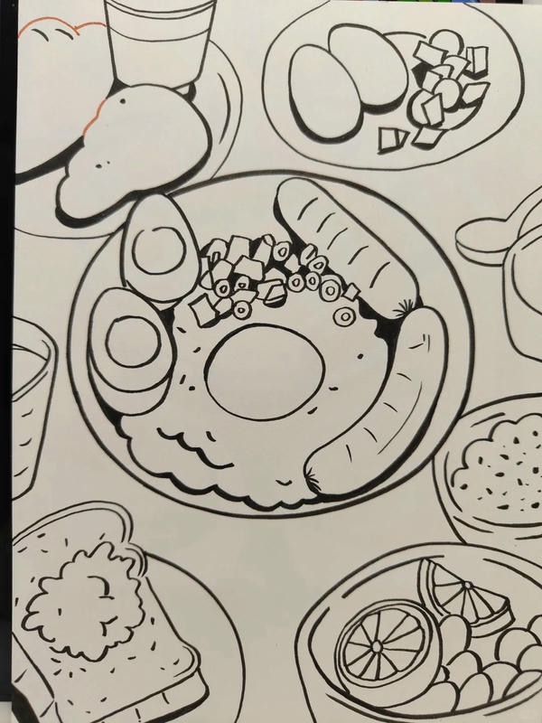 tranh tô màu đồ ăn 34