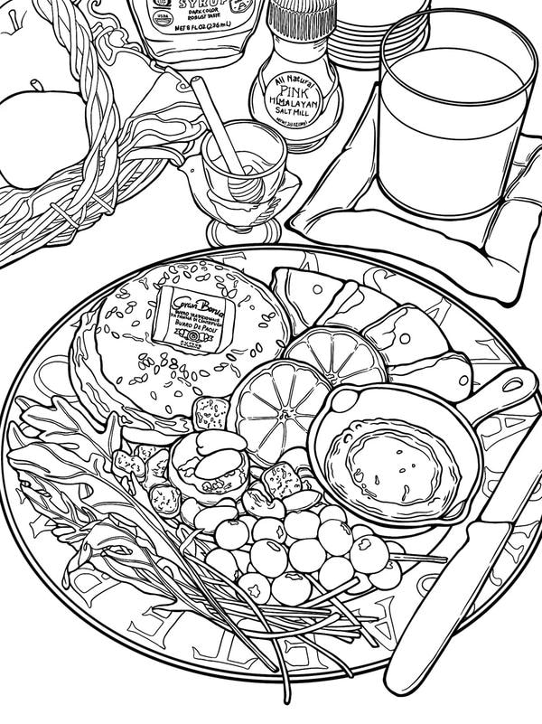 tranh tô màu đồ ăn 5