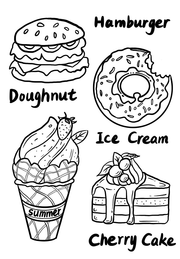 tranh tô màu đồ ăn 7
