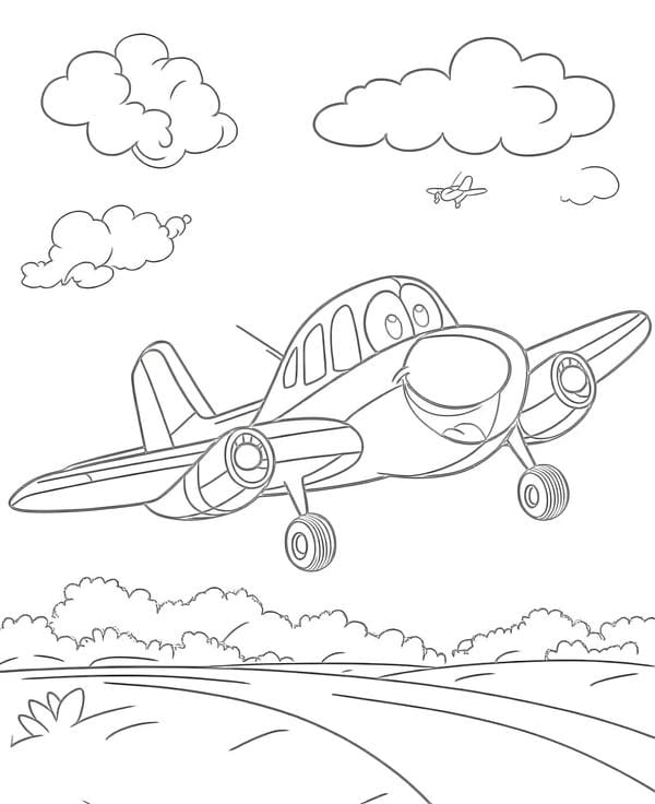 tranh tô màu máy bay 1