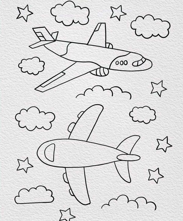tranh tô màu máy bay 10