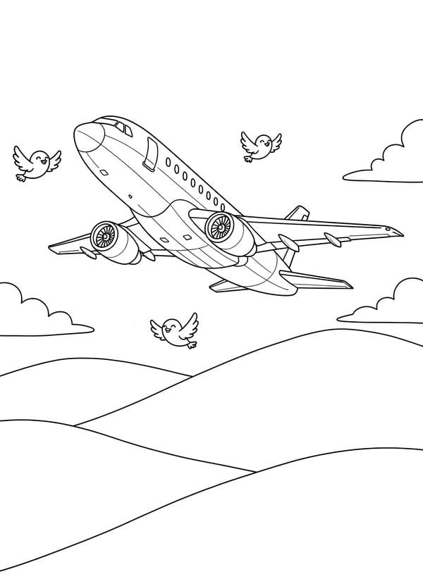 tranh tô màu máy bay 12