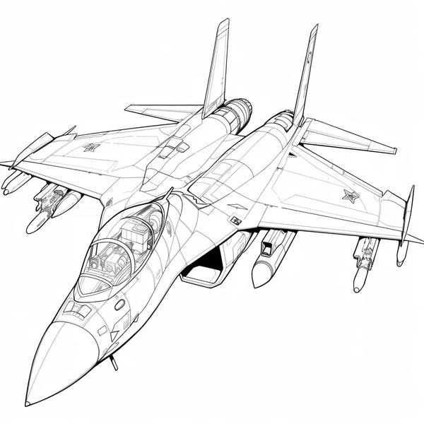 tranh tô màu máy bay 15