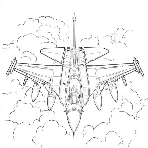 tranh tô màu máy bay 2