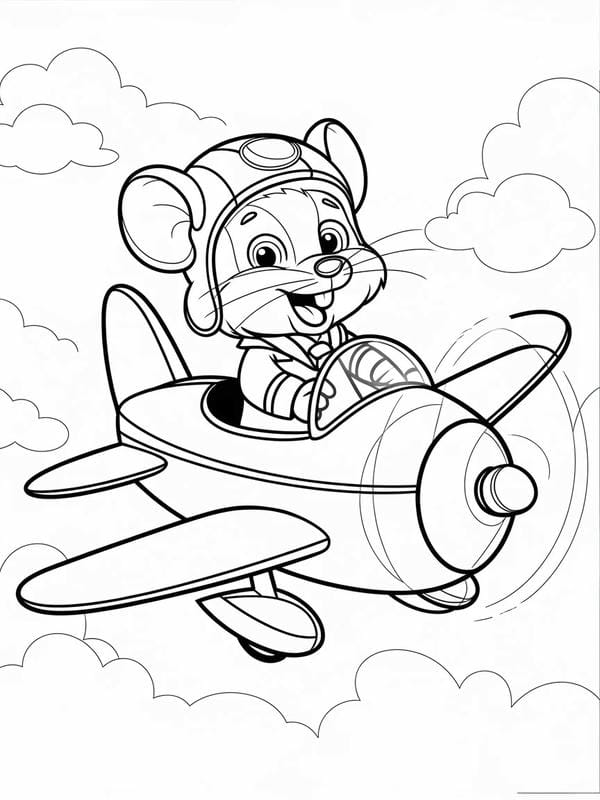 tranh tô màu máy bay 20