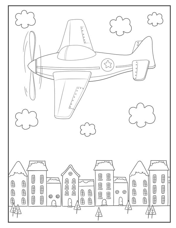 tranh tô màu máy bay 20