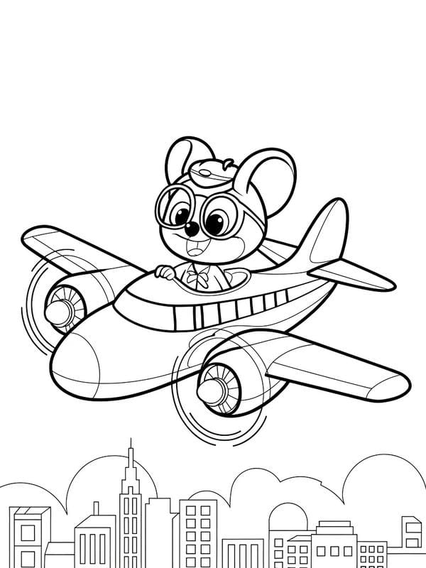 tranh tô màu máy bay 21