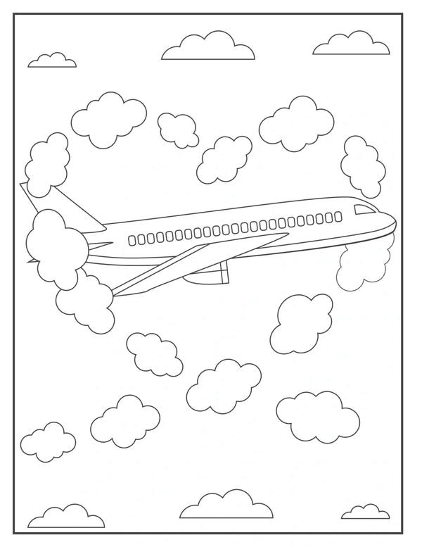 tranh tô màu máy bay 21