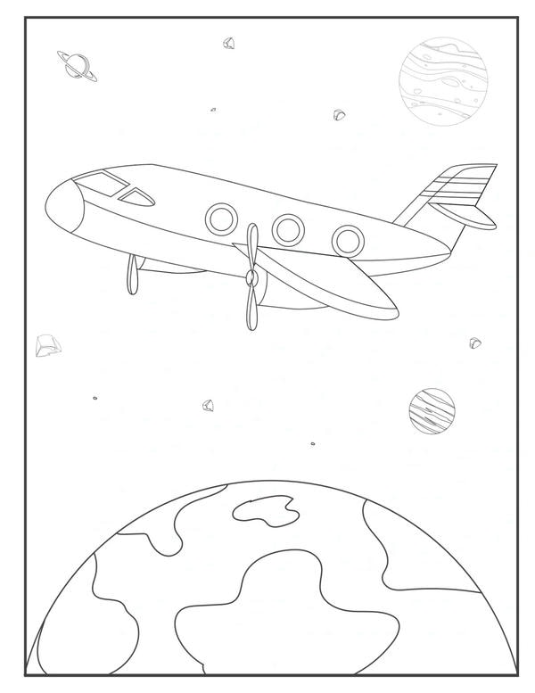 tranh tô màu máy bay 23