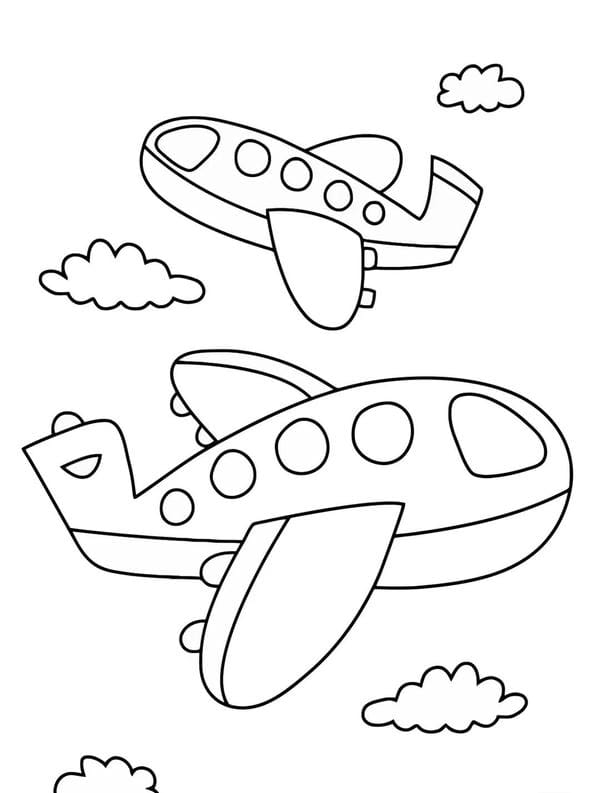 tranh tô màu máy bay 3