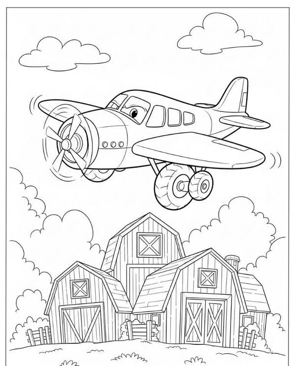 tranh tô màu máy bay 5