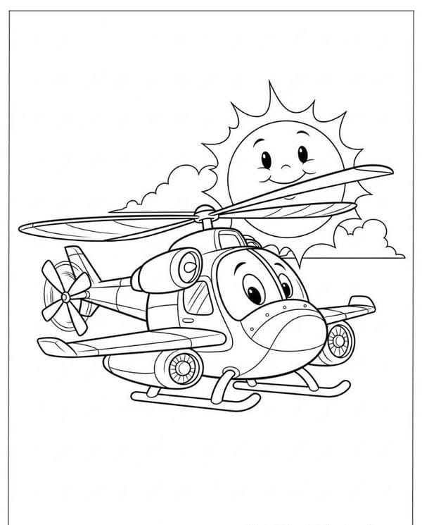 tranh tô màu máy bay 6