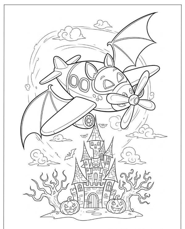 tranh tô màu máy bay 9