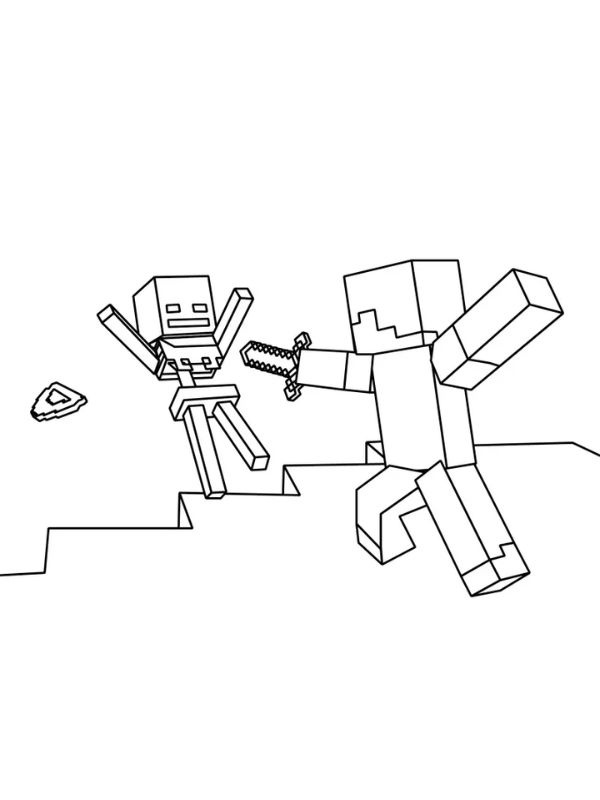 tranh tô màu minecraft