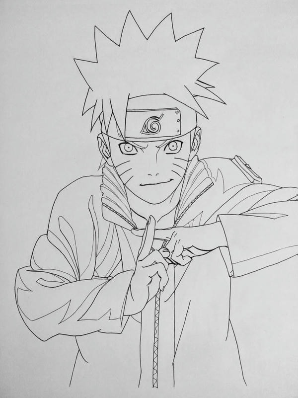 tranh to màu naruto cute