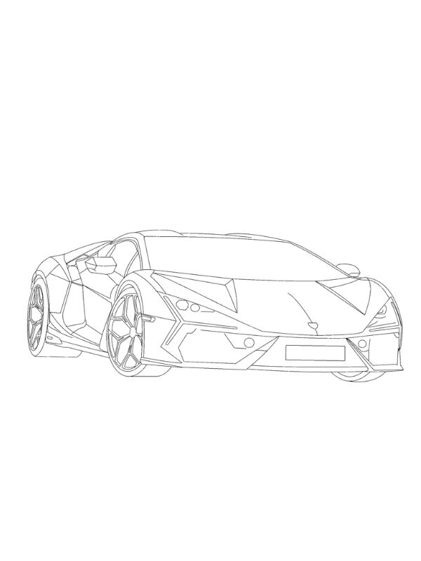 tranh tô màu ô tô lamborghini 1