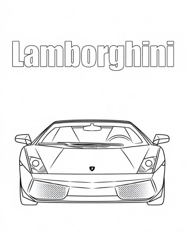 tranh tô màu ô tô lamborghini 10