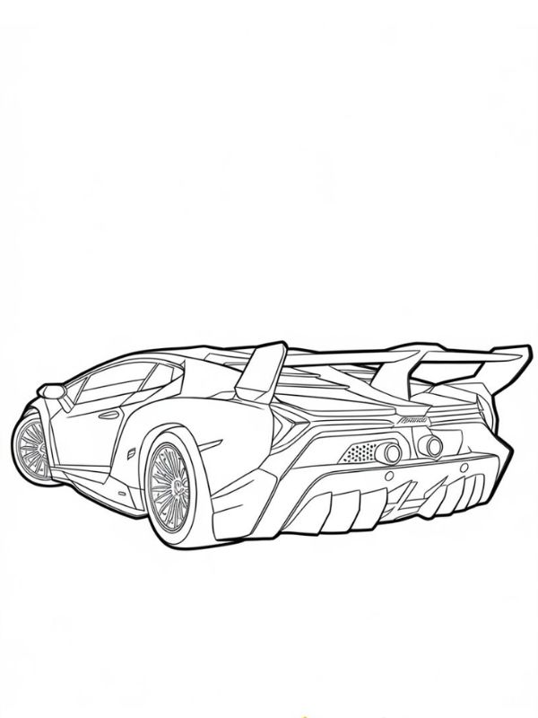 tranh tô màu ô tô lamborghini 13